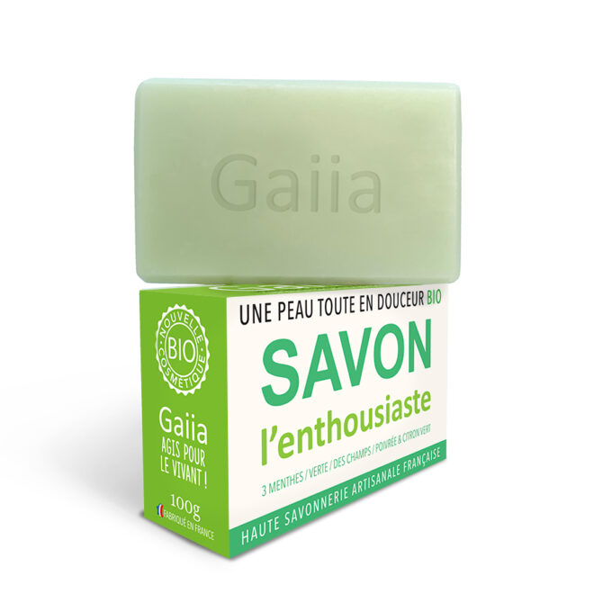 savon bio parfum menthe