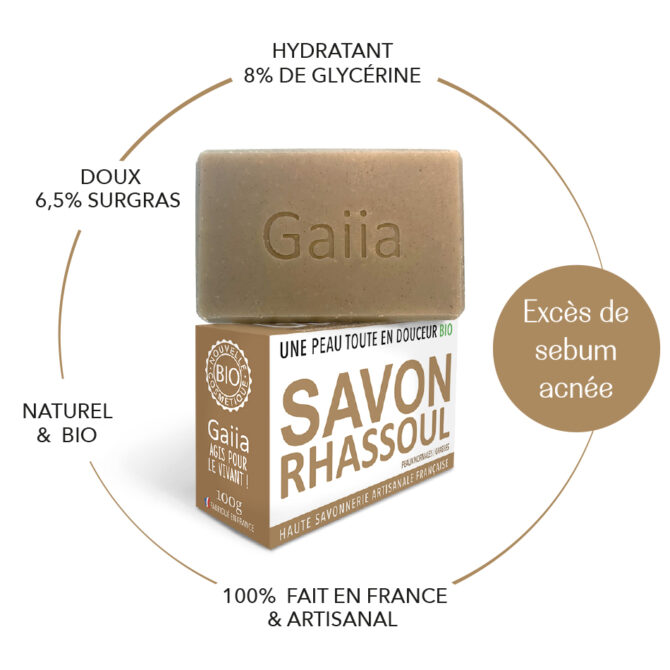 SAVON A FROID SURGRAS BIO / AU RHASSOUL (ARGILE) / 100G – Image 2