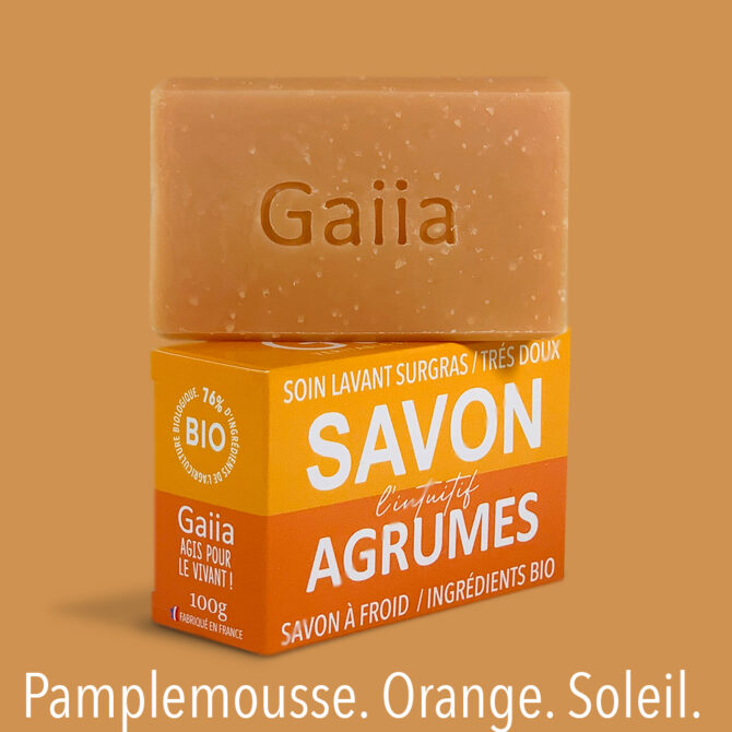 SAVON A FROID SURGRAS L'INTUITIF / PAMPLEMOUSSE - ORANGE - BERGAMOTTE / BIO / 100G – Image 3