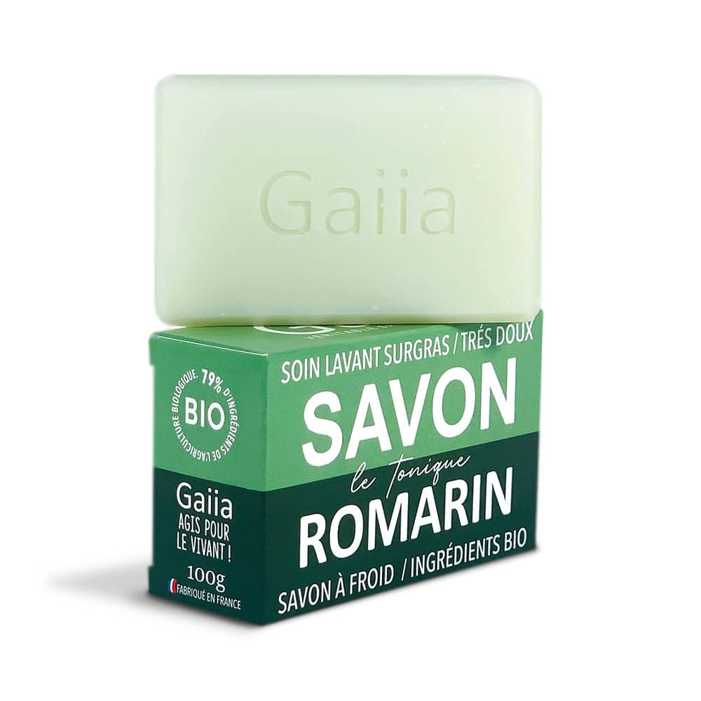 Savon surgras bio romarin Gaiia, 100g.