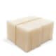 Bloc de savon blanc empilé.