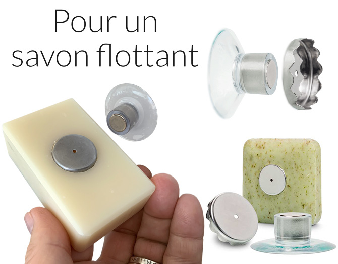 Porte savon aimanté et ventouse