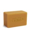 Savon artisanal jaune estampillé Gaiia.