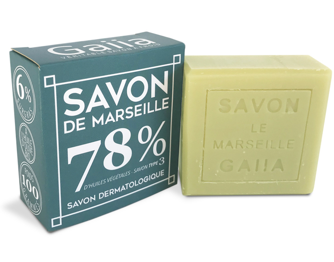 SAVON DE MARSEILLE / 100 gr / OLIVE COCO CHANVRE- TYPE 3 / BIO