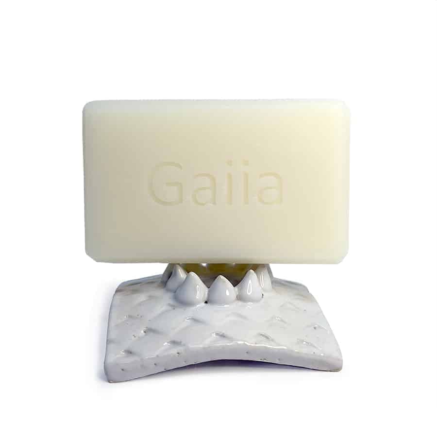 Porte savon Organum blanc avec savon Gaiia