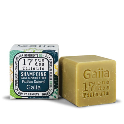 Shampoing solide Gaiia bio cube emballé