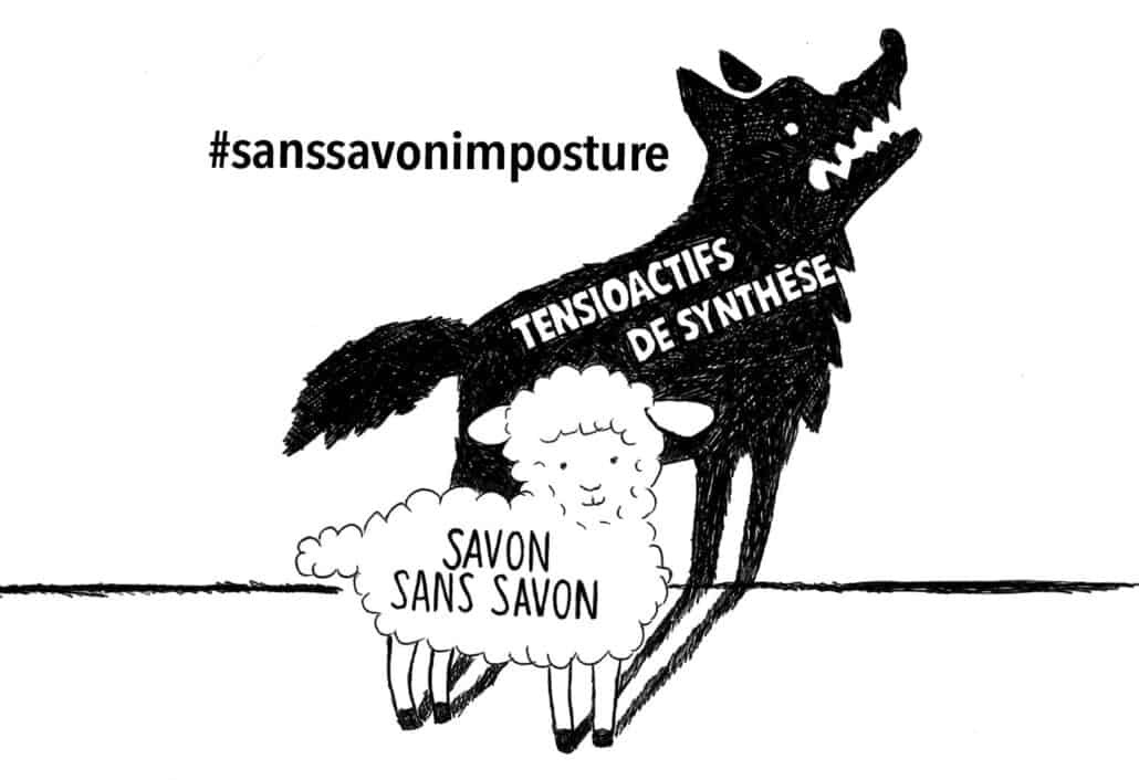 l'imposture du savon sans savon : c'est du tensioactif de synthèe 