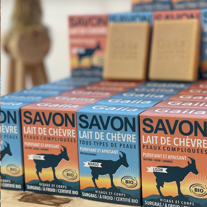 Savons lait de chèvre Gaiia