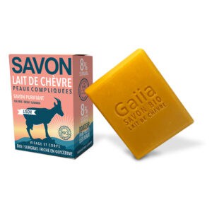savon au lait de chèvre et sa boîte en carton