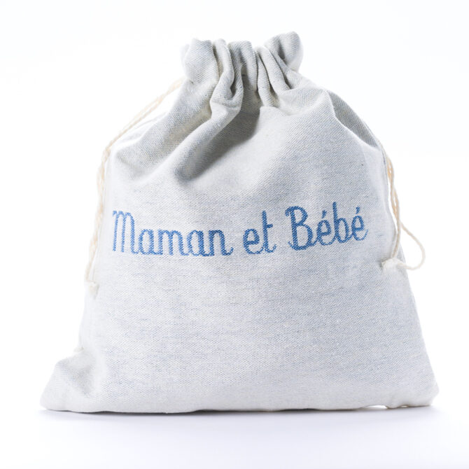 POCHON MAMAN ET BÉBÉ -  FAIT EN FRANCE - EN FIBRE RECYCLÉE