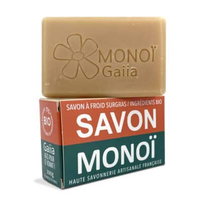 Savon Monoï bio, artisanal, fabriqué en France.