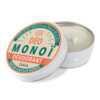 Déodorant au monoï dans un pot ouvert.