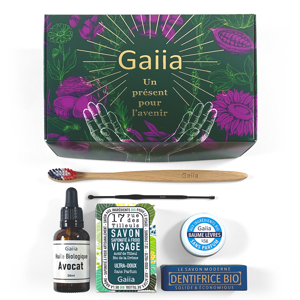 Coffret produits biologiques Gaiia.