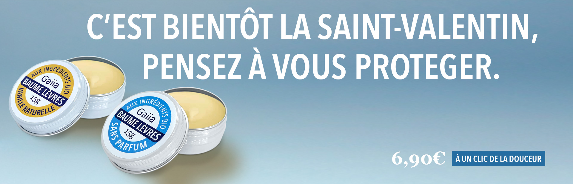 baume a levre 14 fev Promotion baume à lèvres bio pour Saint-Valentin.