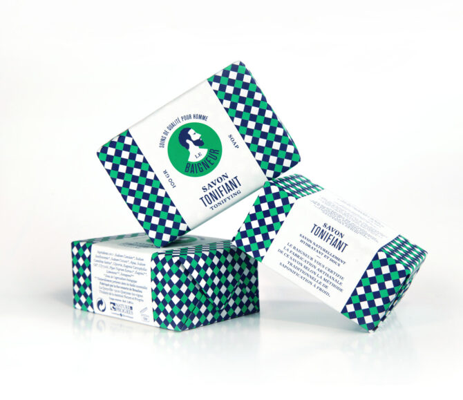 savon tonifiant menthe poivree / le baigneur / 100g